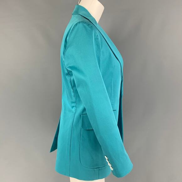DSQUARED2 Size 8 Teal Cotton Jacket Blazer - Picture 2 of 7